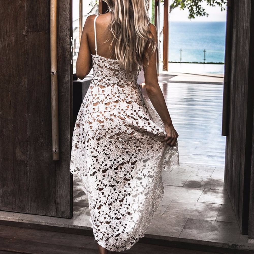 🆕Maxi Sleeveless V-neck Hollow Out Summer Dress - Picture 2 of 3